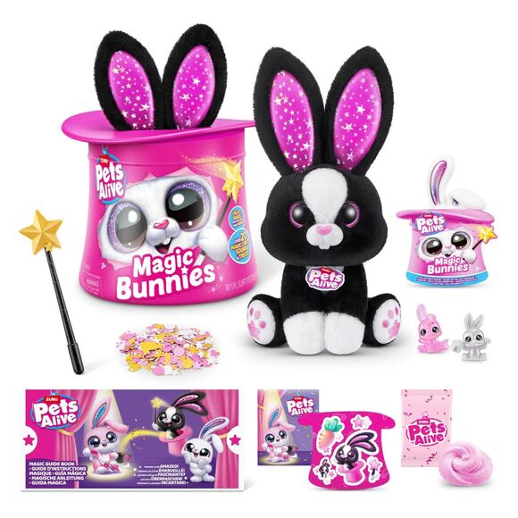 Pets Alive Magic Bunnies (Sootie) Plush Bunny Surprise Black Interactive Toy - Picture 2 of 6